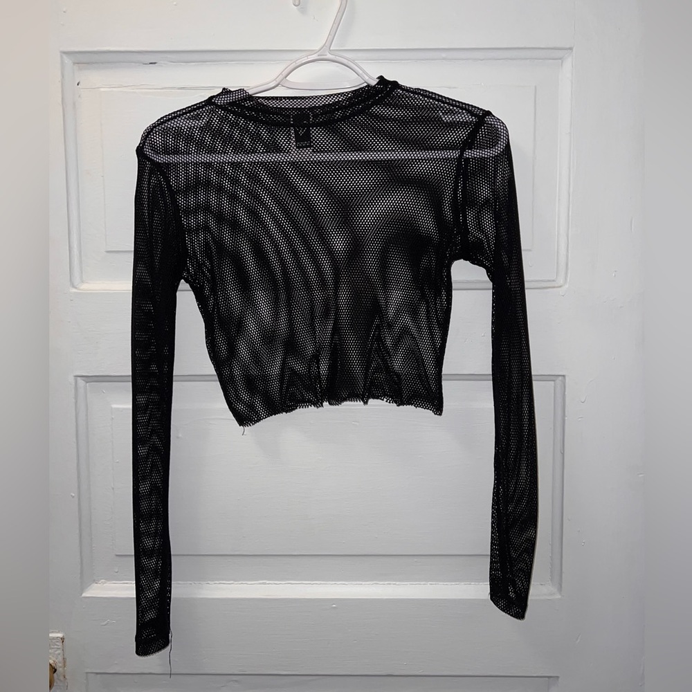 Fishnet crop top